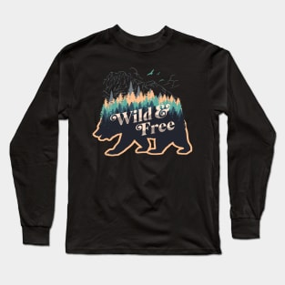 Wild and Free Rocky Mountains Long Sleeve T-Shirt